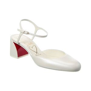 Christian Louboutin Jane 55 Leather Pump, White